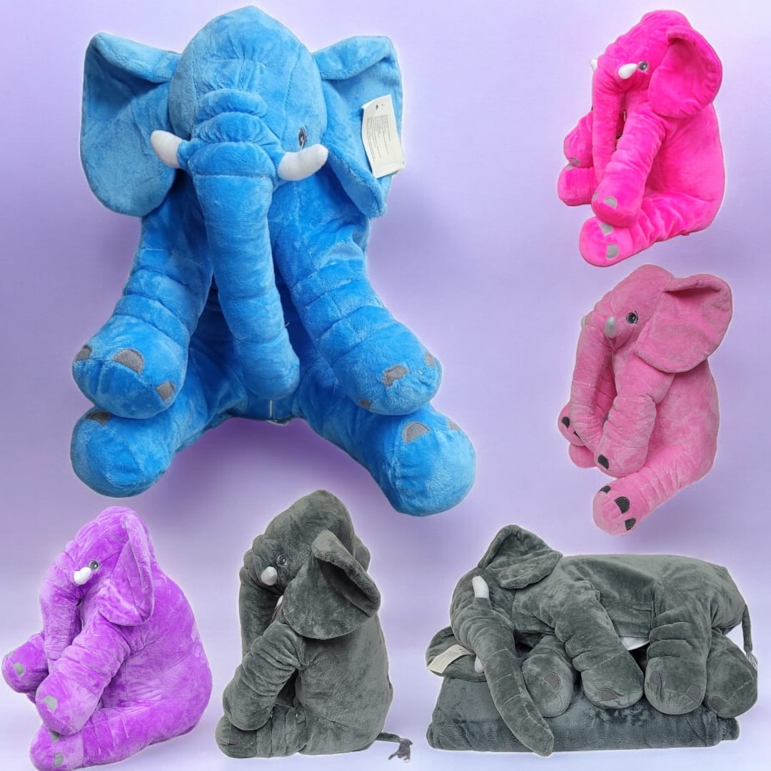 Peluche Elefante Con Cobija Interna 40cm